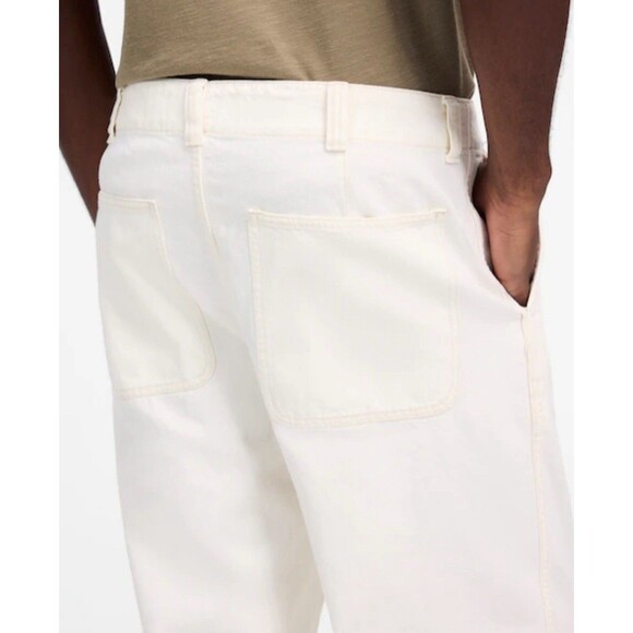Madewell Patch Pocket Jeans Mens 31 White Ivory Ecru Relaxed Summer Denim New - Picture 14 of 16